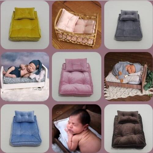Newborn Baby Photography Props Mini Mattress Posing Pillow Bedding Fotografia Accessories Studio Shoots Photo Props Cushion Mat