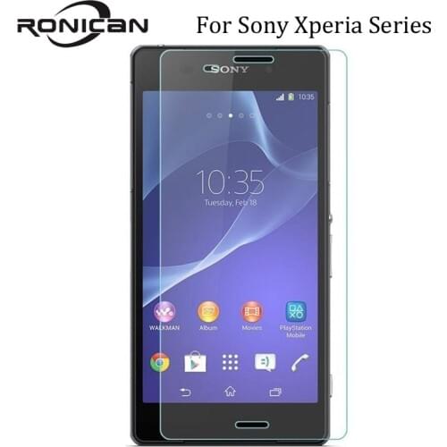 RONICAN 2.5D Tempered Glass For Sony Xperia Z1 Z2 Z3 Z4 Z5 Compact M2 M4 Aqua M5 Screen Protector Toughened Glass Film