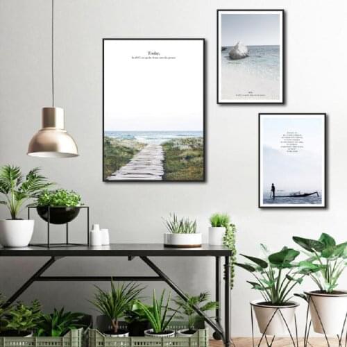 Modern Fashion English Quotations Character Back View Landscape Simple Bedroom Living Room Frameless Decorative Painting