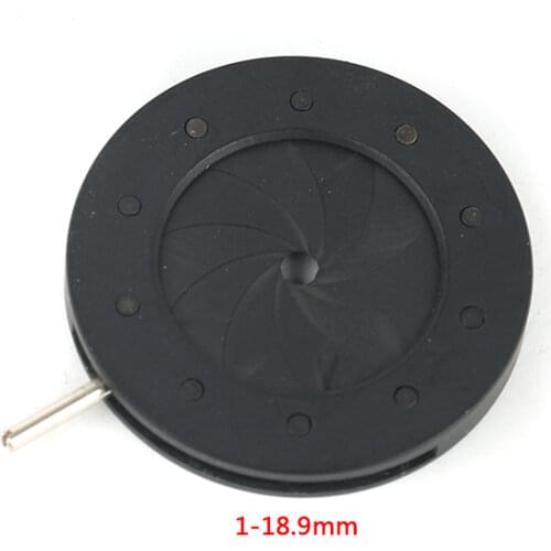 Amplifying Diameter 1-12mm 12 Blades Zoom Optical Iris Diaphragm Aperture Condenser For Digital Camera Microscope Adapter