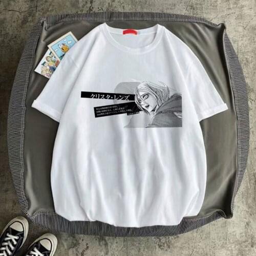 Casual Streetwear Cartoon Printed TopsTshirt Female Harajuku Attack On Titan Armin Arlert Anime GraphicTee 90s T Shirt Women