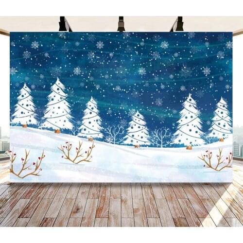 Winter Snow Storm Forest Scenery Landscape Photography Backgrounds Cartoon Photographic Backdrops Photophone For Photo Studio