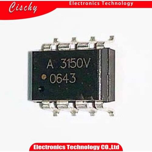 10PCS HCPL3150 SOP-8 HCPL-3150 SOP A3150V A3150 3150V SOP-8 Optocoupler
