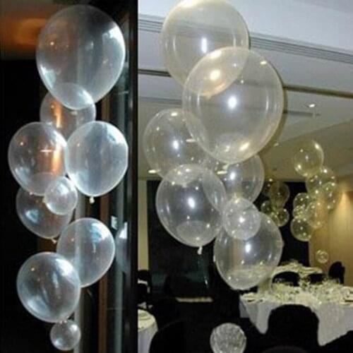 10pcs/lot 12 Inch Thick 2.8g Clear Latex Balloon Transparent Ballon Romantic Inflatable Wedding Decoration Birthday Party Ballon