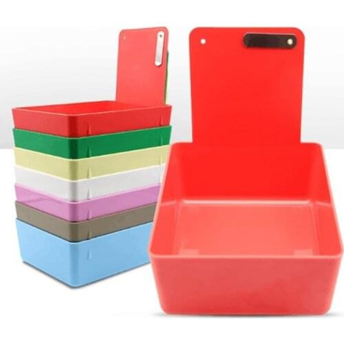 10 Pieces Dental Lab Equipment Dental Work Pans with Clip Holder Tooth Plastic Dental Neaten Case Colorful