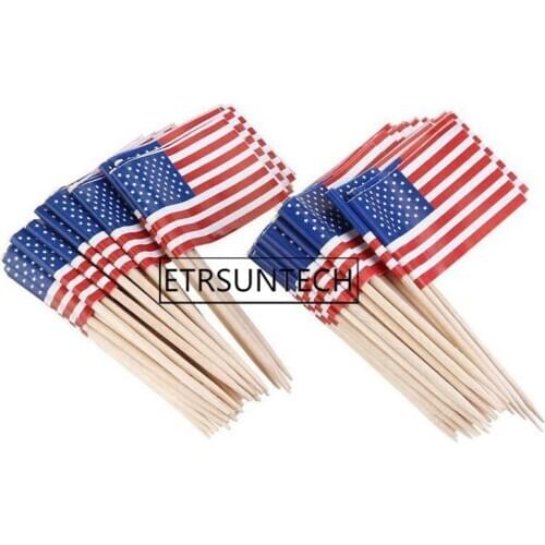100sets World Flag Toothpick Country Flags Dinner Cake Toothpicks Cupcake Decoration Fruit Cocktail Sticks Party