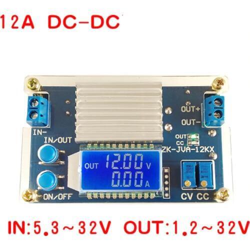 160W 12A DC-DC Buck Converter CC CV Step-down Power Module3.3V 3V 5V 9V 12V 15V 19V 24V Voltage current display VOLT AMP Meter