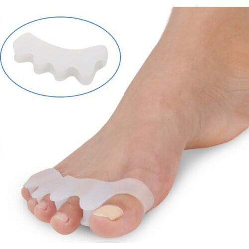 2pcs Protective Toes Separator Suitable Bunion Hallux Valgus Corrector Silicone Straightener Spacers Stretchers Foot Care Tool