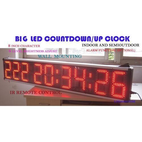 8inch red color days,hours,minutes and seconds countdown(HST9-8R)