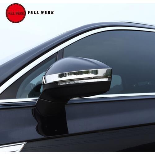 Car Side Rearview Mirror Anti Scratch Strip Trim Protector for Touareg 19 Decoration Cover Sticker Exterior Stainless Steel 2pcs