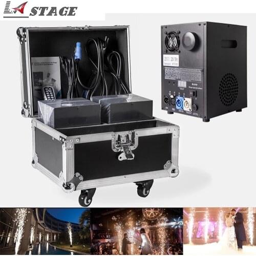 Free Shipping 2in1 / 4in1 With Flight Case 400W Cold Spark Firework Machine DMX And Remote Control Fountain Fireworks
