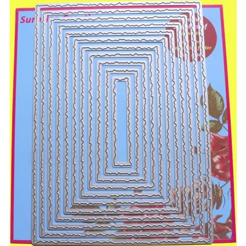 Large cutting dies A5 Torn edge Rectangle Scrapbook DIY Cardmaking Paper Craft Surprise Creation dies