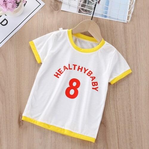 Kids Summer Clothes Short Sleeve Football Team Shirt Tracksuit Girl Clothing Sports Baby T-shirts Tee Print Tops Child Boy