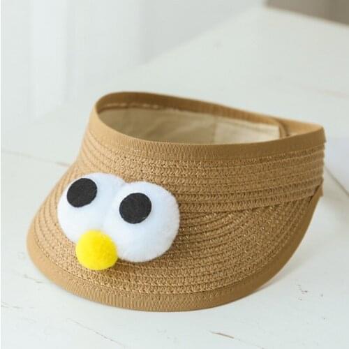 2021 Summer New Children Baby Sun Hat Cute Empty Straw Hat Boys And Girls Beach Hats Adjustable Breathable Baby Cap