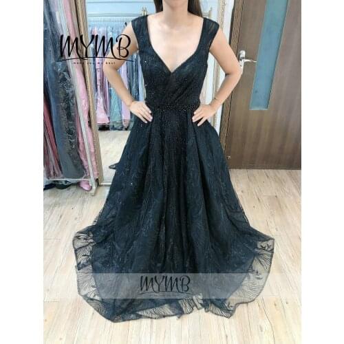 Exclusive Beautiful Puffy Couture Black Dubai Evening Dress With Plus Sizes MY31116