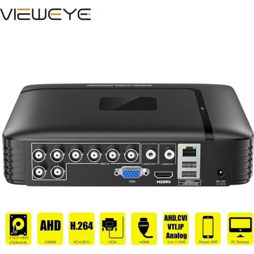 AHD/N DVR 4Channel 8Channel CCTV AHD DVR AHD-N Hybrid DVR/1080P NVR 4in1 Video Recorder For AHD Camera IP Camera Analog Camera