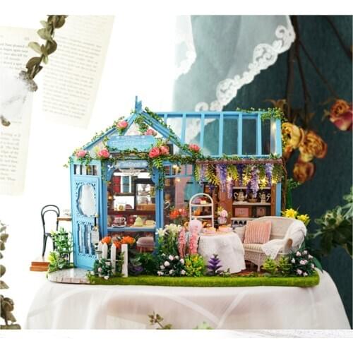 1:24 Scale DIY Dollhouse Wooden Miniature Patio Kit Mini Room Creative Gifts for Women and Girls