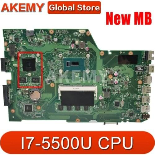 Akemy X751LNB MAIN_BD._4G/I7-5500U (V2G)-GPU MainBoard For ASUS X751LNB X751LN X751LD Laptop Motherboard 90NB06W1-R00040