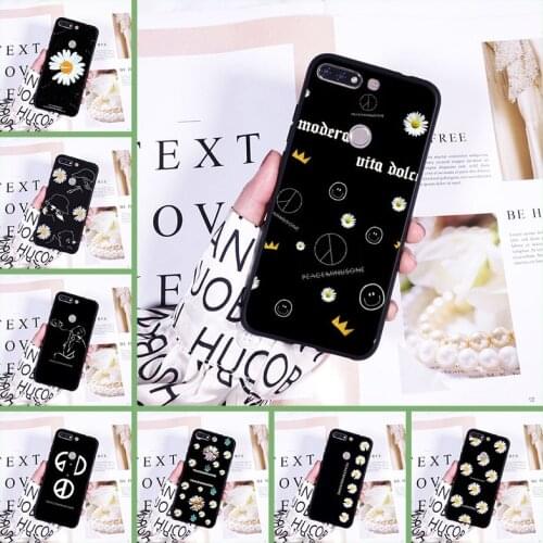 Soft Silicone Phone Case For Huawei Honor 7 8 9 10 Lite 7S 7X 7A 7C Pro Daisy Flower Back Cover For Huawei Honor 8X MAX 10 9 8