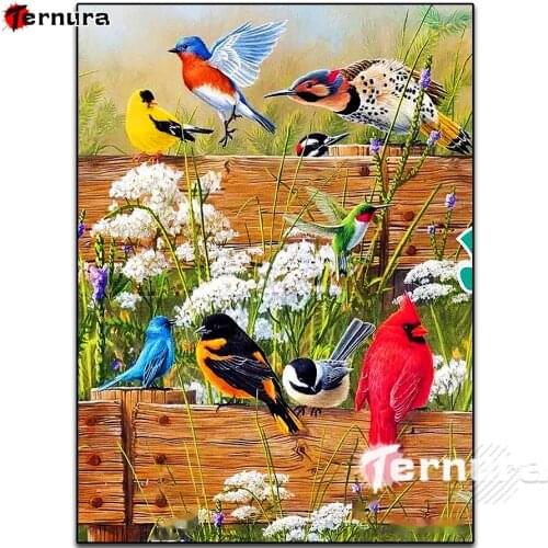 Ternura embroidery Animal bird parrot Diy full sets diamond painting Cross Stitch Flowers round square Drill mosaic rhinestones