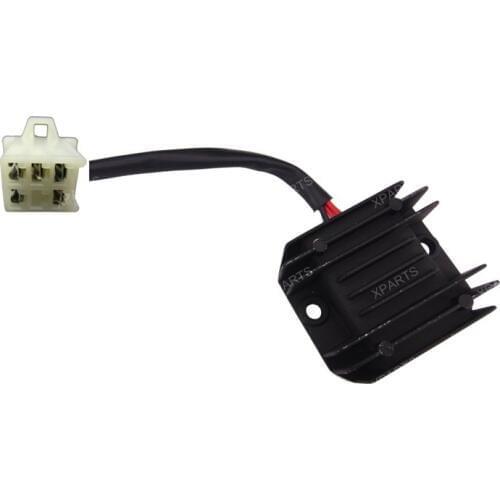 NICECNC Motorcycle Voltage SCR Switching Regulator Rectifier 1PC Plug 5PCS Wires Fit QJ QIANJIANG 125CC 150CC SCOOTER 59x59x25MM