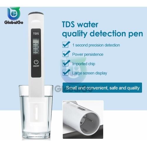 TDS-M3 One-button Water Testing Pen 3V Water Quality Detector TDS Outer Shell is Made of High-quality PVC Particles