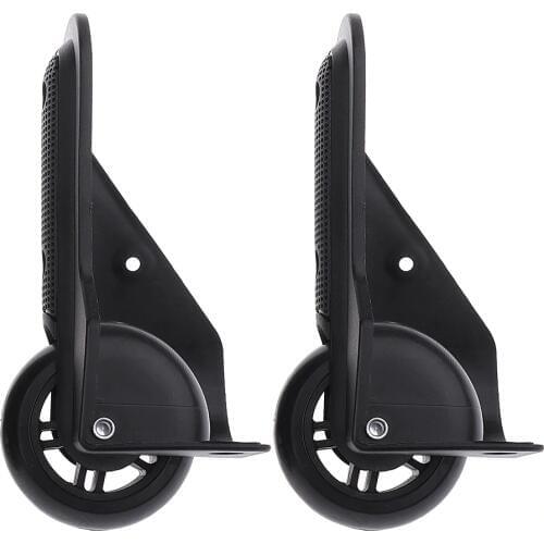 Couple of Luggage Repair Caster Wheels Replacement for Suitcase Black D047