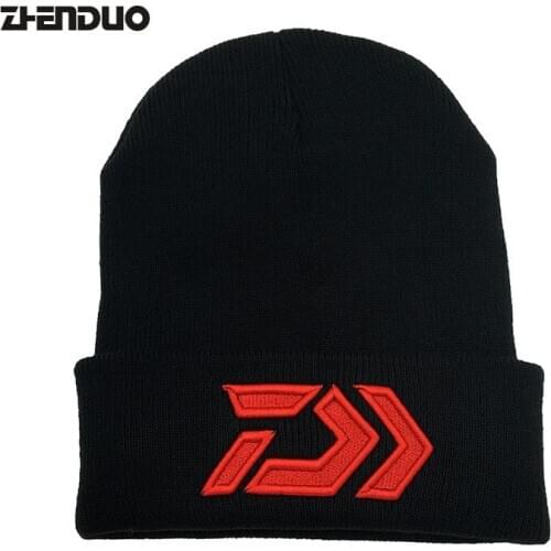 Fishing Cap Embroidery For Autumn And Winter Warm Knit Hat For Men And Women Ski Cap Wool Hats