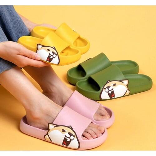 Women Casual Slippers Summer Beach Slides Cartoon Rabbit Home Indoor Thick Sole Sandals Girls Ladies Lovers Shoes Flip Flops