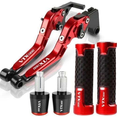 Motorcycle Folding CNC Brake Clutch Levers Handle bar grips For HONDA VTX1300 VTX 1300 2003 2004 2005 2006 2007 2008 2009 2010