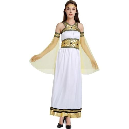 Women Costume Ancient Egyptian Halloween Party Queen Cosplay Greek Goddess Halloween Party Costumes for Adults