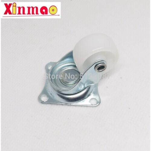 1PCS Smart Car Rectangle Top Swivel Caster Castor PP Nylon Wheel Diameter Universal Wheel Load weight 10kg