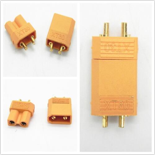 50 pairs/lot Plug Set for RC Mini Quadcopter Multicopter Airplane XT30 2mm Golden Connector / Plug Set