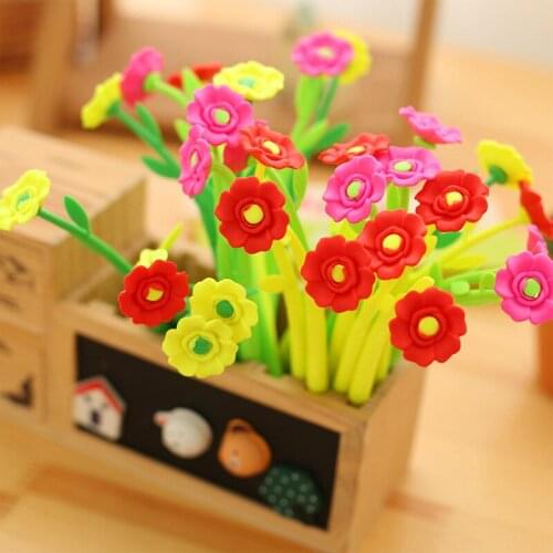 50pcs/pack Cute Flower Neutral Pen Fresh Flowers Style Gift Pen Korean Pens Korean Stationery