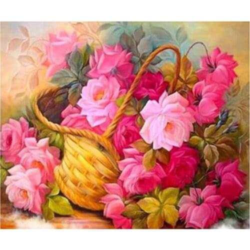 5D DIY Full Round/Square Diamond Painting Rose Flower Cross Stitch 3D Embroidery Rhinestone Mosaic Home Decor Art Y400