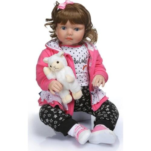 70cm Handmade Baby Girls Dolls Realistic Soft Silicone Reborn Toddler Dolls Lifelike Vinyl Babies Princess Dolls Toys for Kids