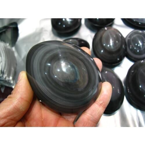 9 Natural Rainbow Obsidian Quartz Crystal Polished Freeform