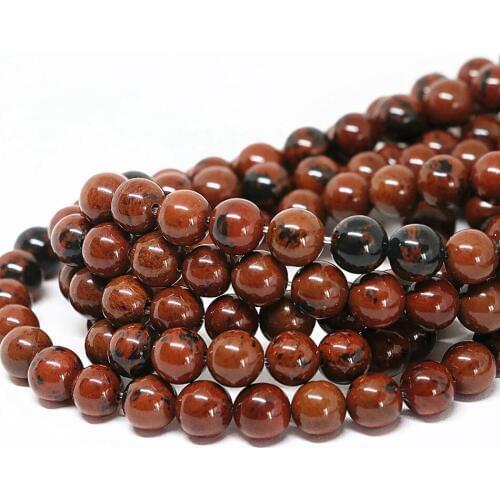 Free Shipping Natural Golden Mahogany Obsidian Stone Round Beads 8mm,10mm High Quality Elegant Women Jewelry Making 15inch B1603