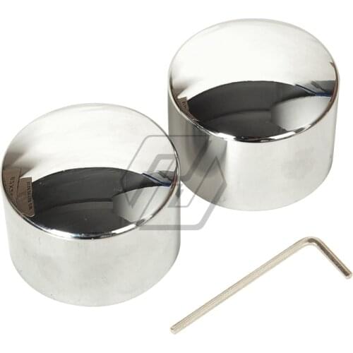 Chrome Motorcycle Front Axle Nut Cover Bolt Case for Harley Electra Glide Heritage Softail