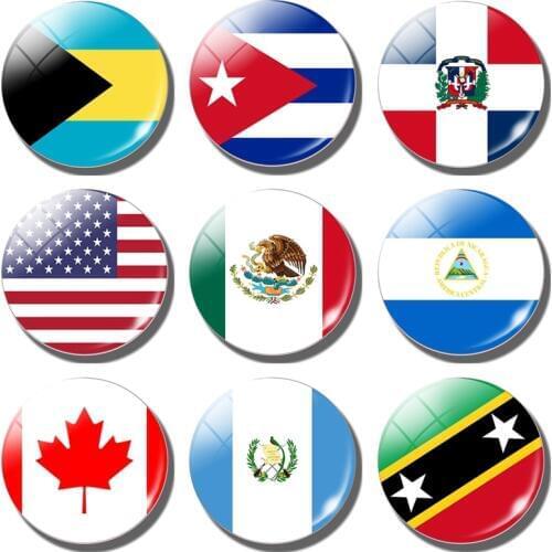 Flag fridge magnet Bahamas United States Canada Canadian Cuba Guatemala Mexico countries tourist souvenir refrigerator magnets