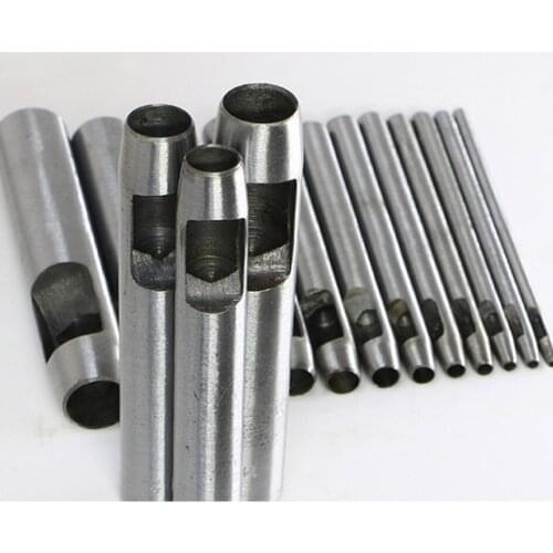 Handmade Hole Hollow Punch Cutting Mold Tools Carbon Steel Leather Gasket Pap Metal Grommet Eyelet Setting, rivet , Snap button