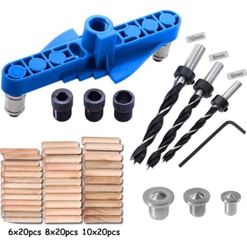 Woodworking Pocket Hole Jig 6/8/10mm Self-centering Vertical Doweling Jig Drill Guide For Locator Hole Puncher Carpentry Tool