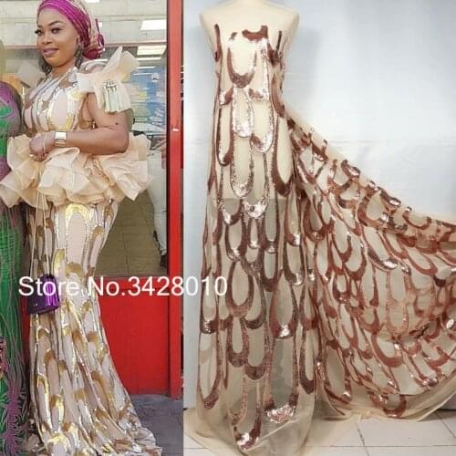 2021 Latest French Nigerian Laces Fabrics High Quality Sequins Tulle African Laces Fabric Wedding French Tulle Lace M2848