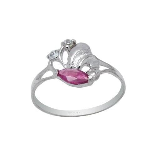 Fashion Silver Ruby Ring for Party 3mm*6mm Natural Ruby Silver Ring 925 Silver Ruby Jewelry Gift for Woman