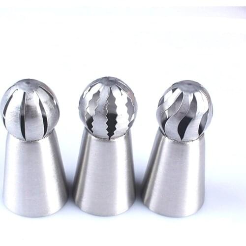 Stainless Steel Cake Icing Nozzles Russian Piping Tips Lace Mold Pastry Cake Decorating Tool Kitchen Baking Pastry Tool 3PCs/Set