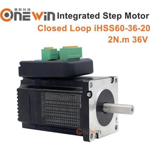 NEMA24 Integrated Closed Loop Stepper Motor 36V 2Nm iHSS60-36-20 makeup easy servo system