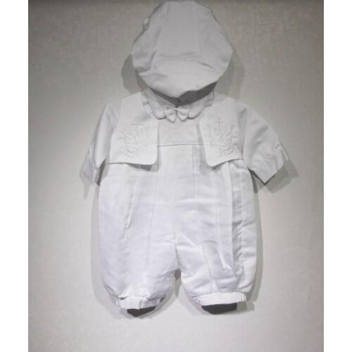 Wholesale 2015 newborn baby boy baptism clothes,White christening dress,Formal birthday 4set /lot