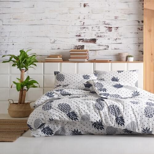 100% Natural Cotton Solid Color Duvet Cover Set Single FreshColor 3-Piece Simple And Stylish Design European American Style Easy