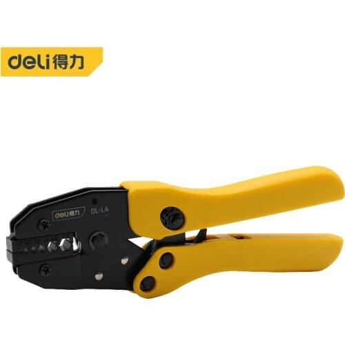 Deli Tube Terminals Crimping Pliers 1.7 3 3.3 4 5.5 6.5 Rugged Crimp Dies Set Ratcheting Wire Crimping Tool Terminals Electrical