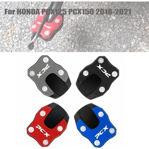 Motorcycle CNC Kickstand Enlarger Plate Pad Foot Side Stand Enlarge Extension For HONDA PCX 125 PCX 150 PCX125 PCX150 2018-2021